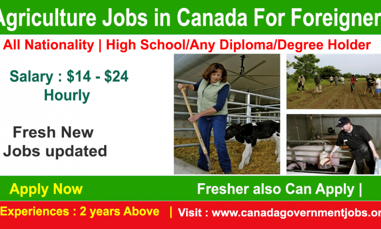 Agriculture Jobs in Canada For Foreigners With Sponsorship