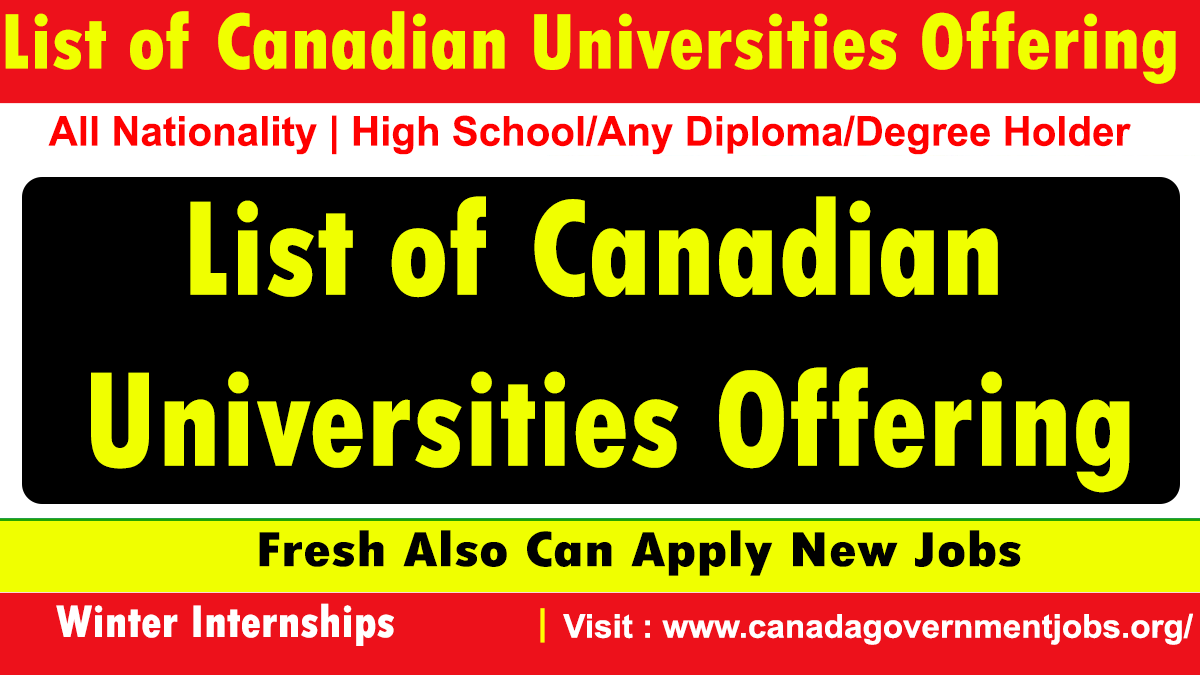 List of Canadian Universities Offering FREE Education in 2023